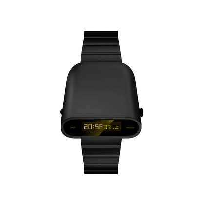 Retro Steampunk Digital Watch Men Yellow Dial