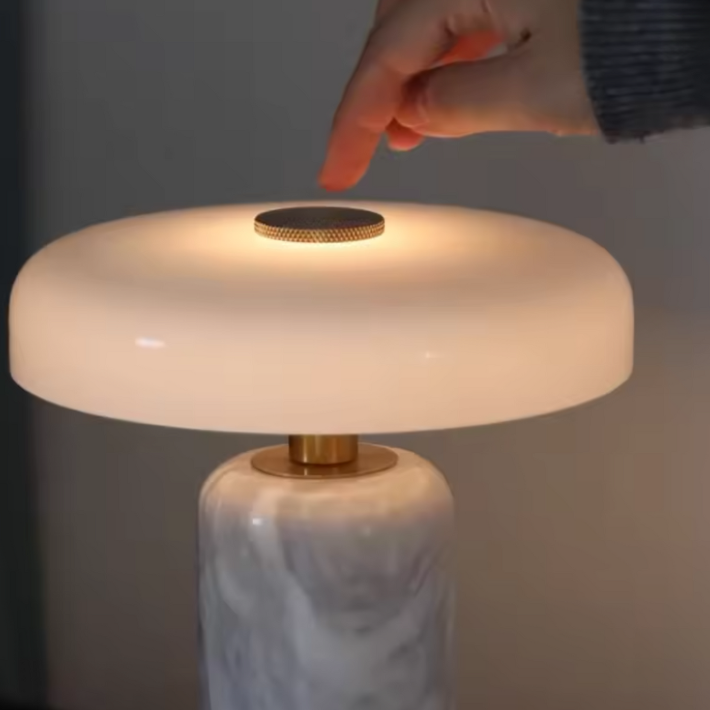 White Marble LED Table Lamp for Bedroom and Living Room