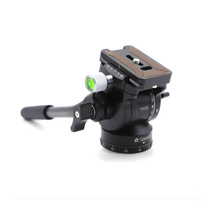 TH10 Fluid Tripod Head Precision Pan Tilt for Cameras