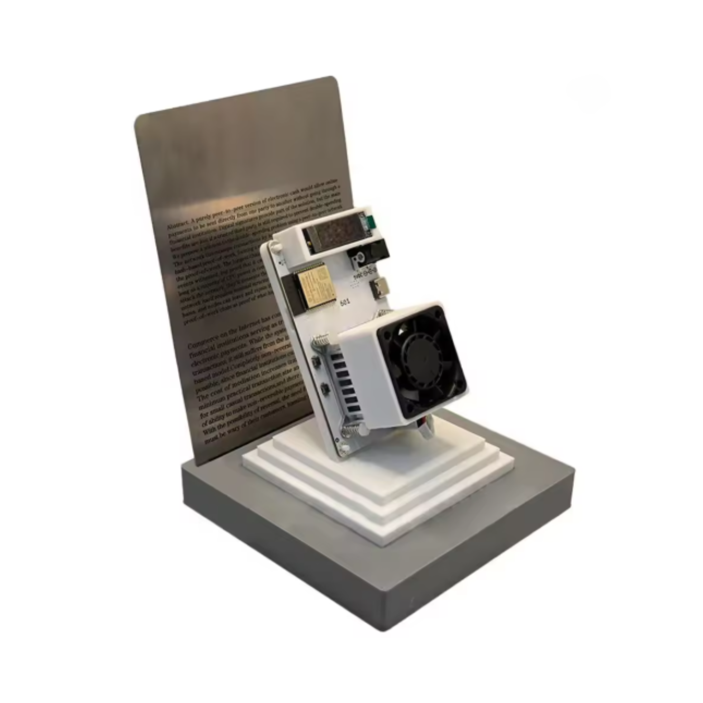 White BM1370 ASIC Bitcoin Miner 1.2TH/s Low Noise