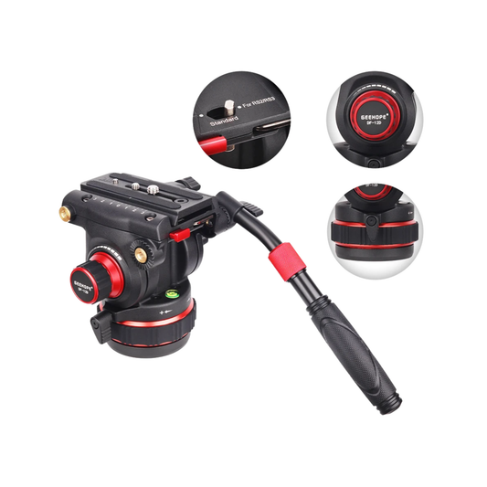 Hydraulic Fluid Tripod Head 12kg DSLR Video Stabilizer