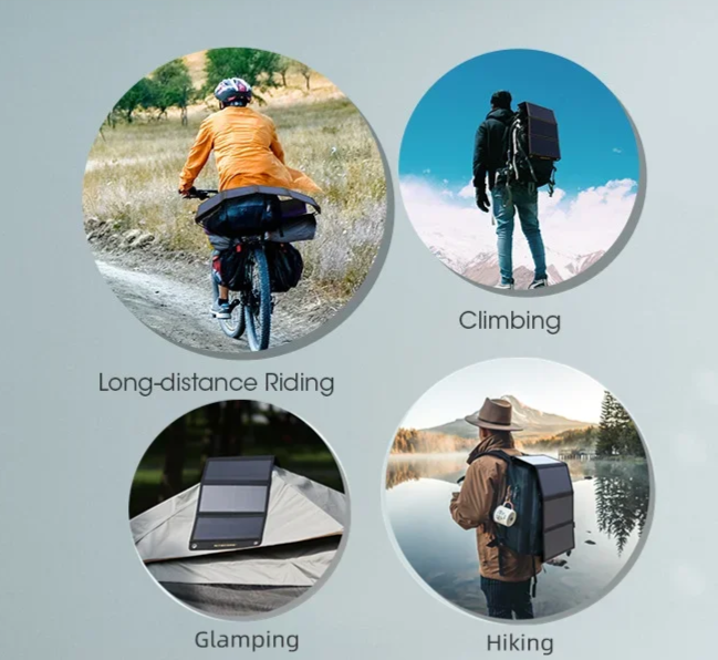 30W Portable Solar Panel with USB C Fast Charging