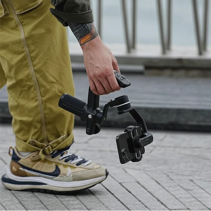 3 Axis Smartphone Gimbal with AI Tracking and Fill Light