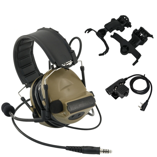 Removable Headband Tactical Shooting Earmuffs C2 DE 2
