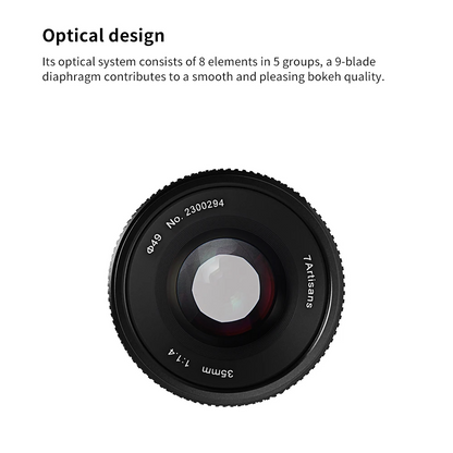 Compact 35mm F1.4 Portrait Lens for Fujifilm X Mount