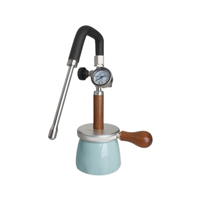 450ml Stainless Steel Milk Frothing Jug with Black Valve