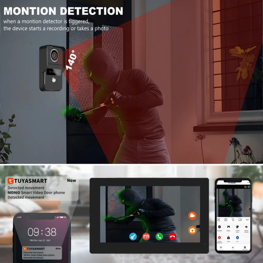 Wireless 10-Inch Home Video Intercom Doorphone System