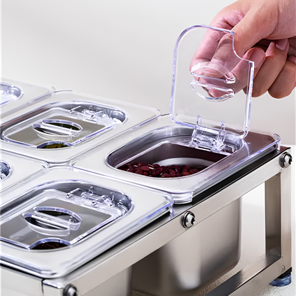 10 Piece Stainless Steel GN Pans Buffet Display Set
