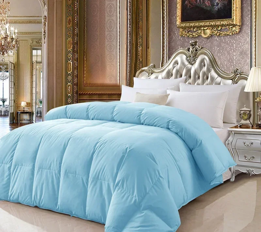 Blue Cotton Goose Down Duvet Warm Winter Quilt