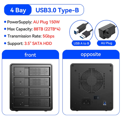 4-Bay USB 3.0 HDD Docking Station SATA 3.5 Inch