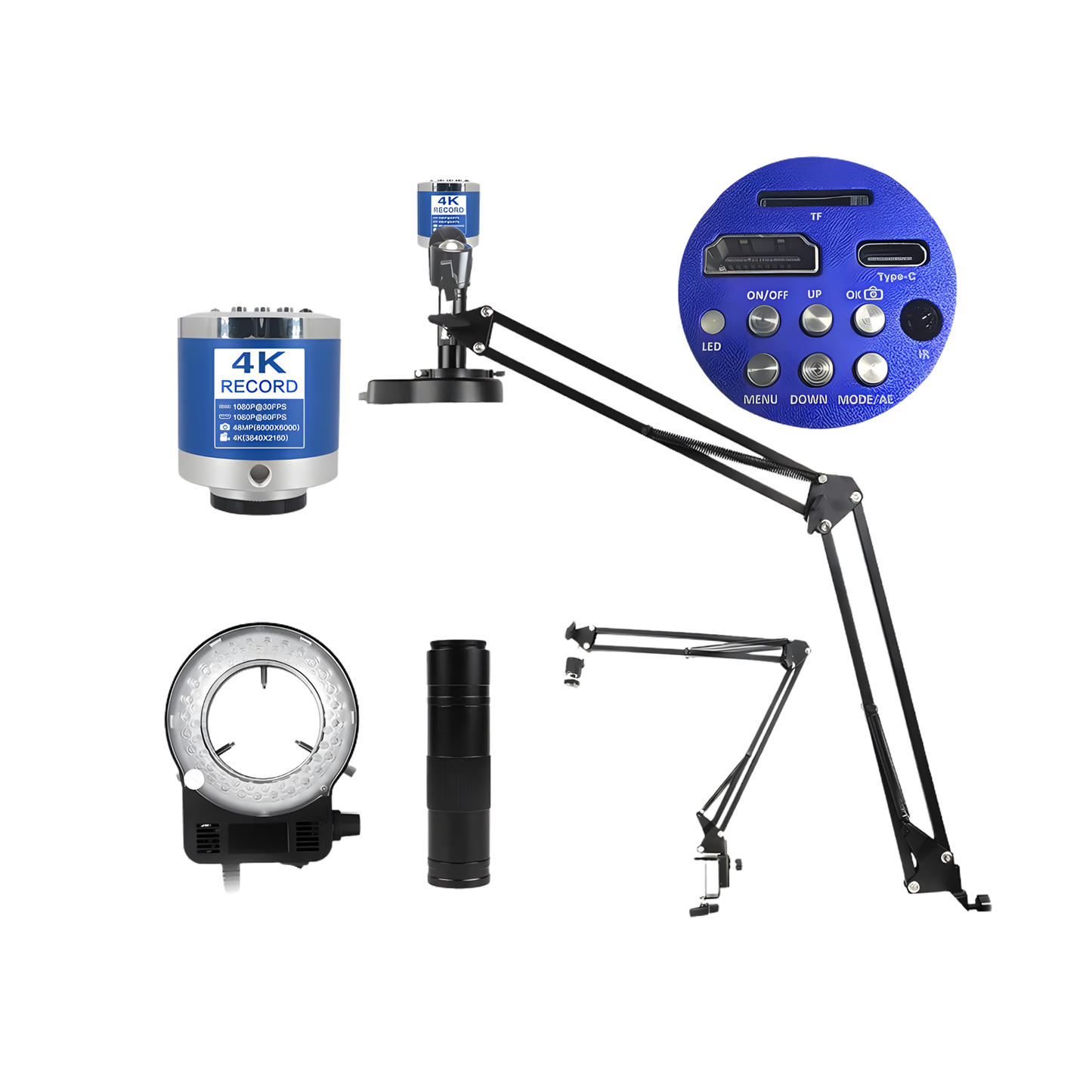 Industrial Microscope A Set HD 1080P Camera