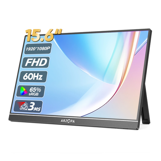 Portable 15.6" 1080P IPS Monitor for Laptops & Consoles
