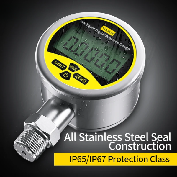 Digital Pressure Gauge 0-0.25MPa 80mm SS304