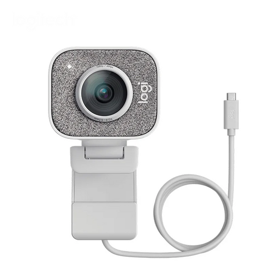 Professional USB Webcam 60fps Autofocus Streaming Camera White