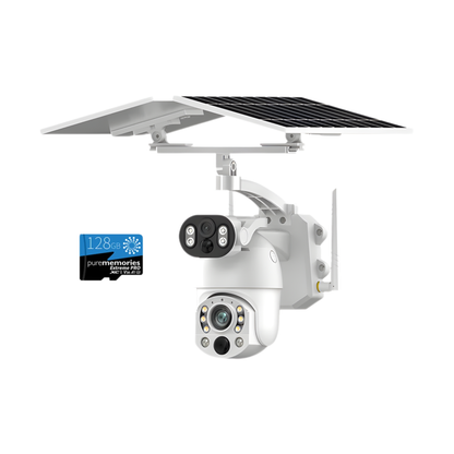 4K Dual-Lens Solar Camera 10MP PTZ Plus 128GB Storage