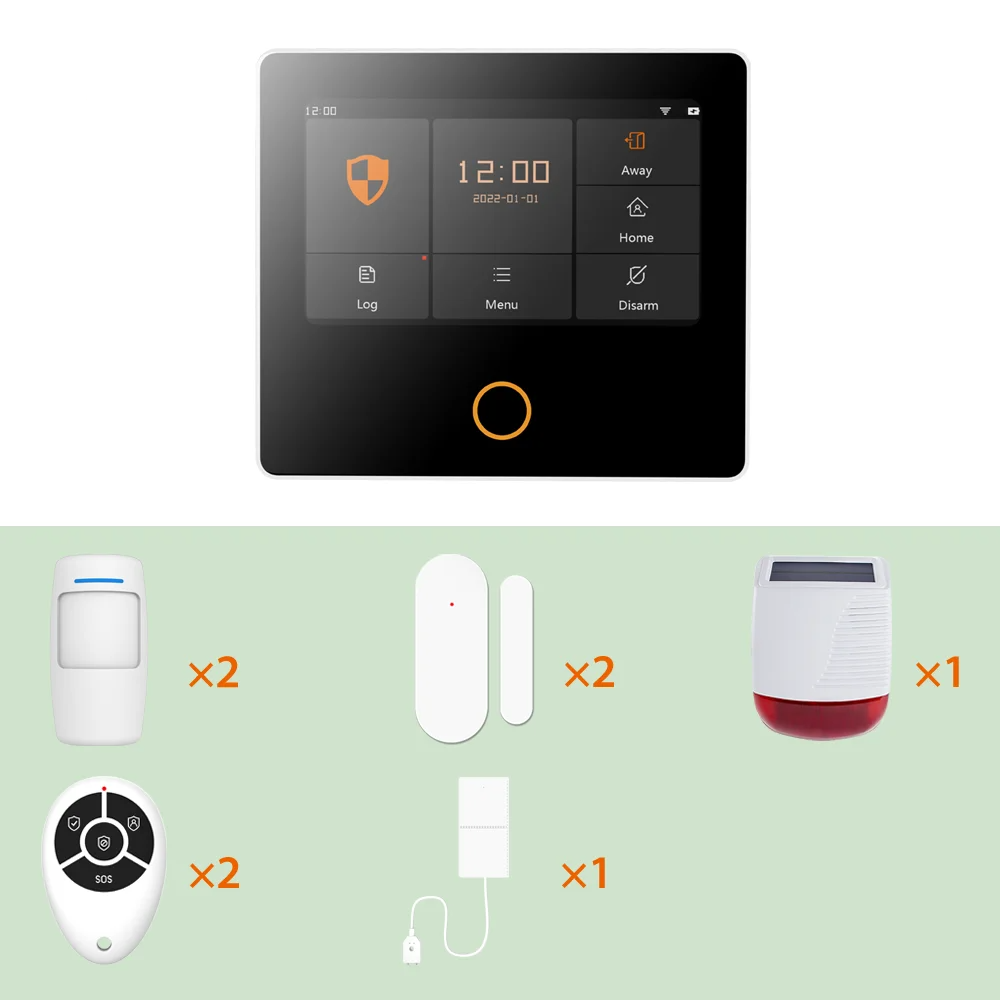 Wireless Burglar Alarm System 10-Piece Kit