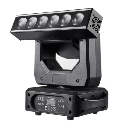 2-Pack 6x20W RGBW LED Moving Head Stage Lights