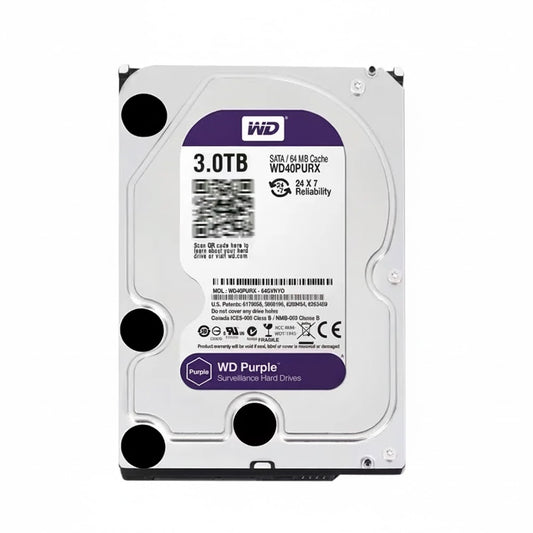 Western Digital 3TB Surveillance Hard Drive 3.5" SATAIII for CCTV and NVR