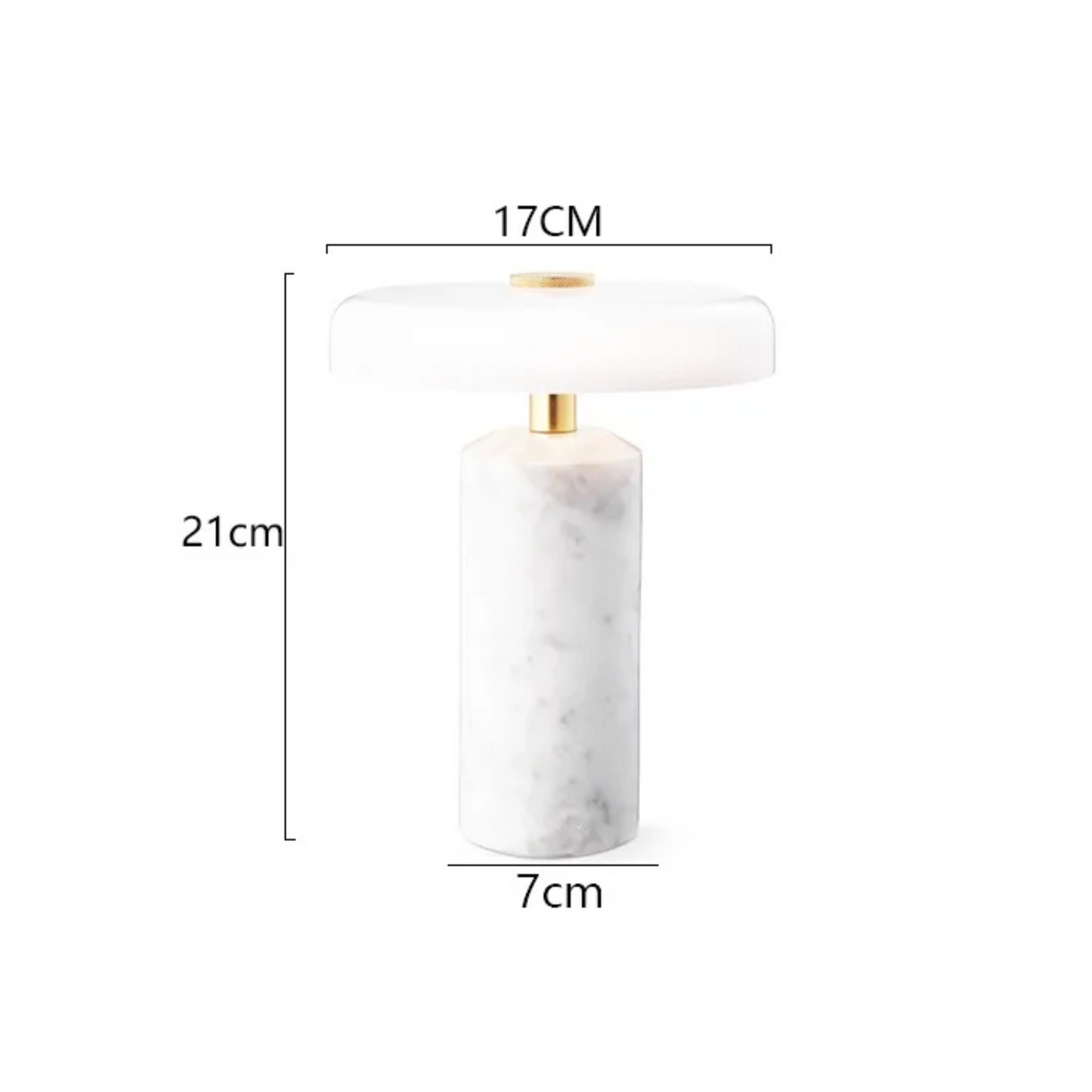White Marble LED Table Lamp for Bedroom and Living Room