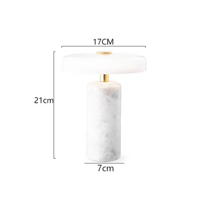 White Marble LED Table Lamp for Bedroom and Living Room