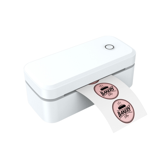 Portable 110mm Thermal Shipping Label Printer Set with Bluetooth