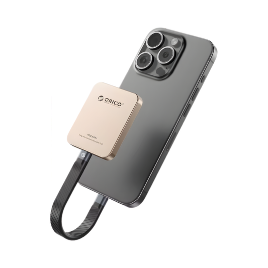 Orico Ultra Thin Gold 2TB Portable SSD Magnetic External Storage Drive