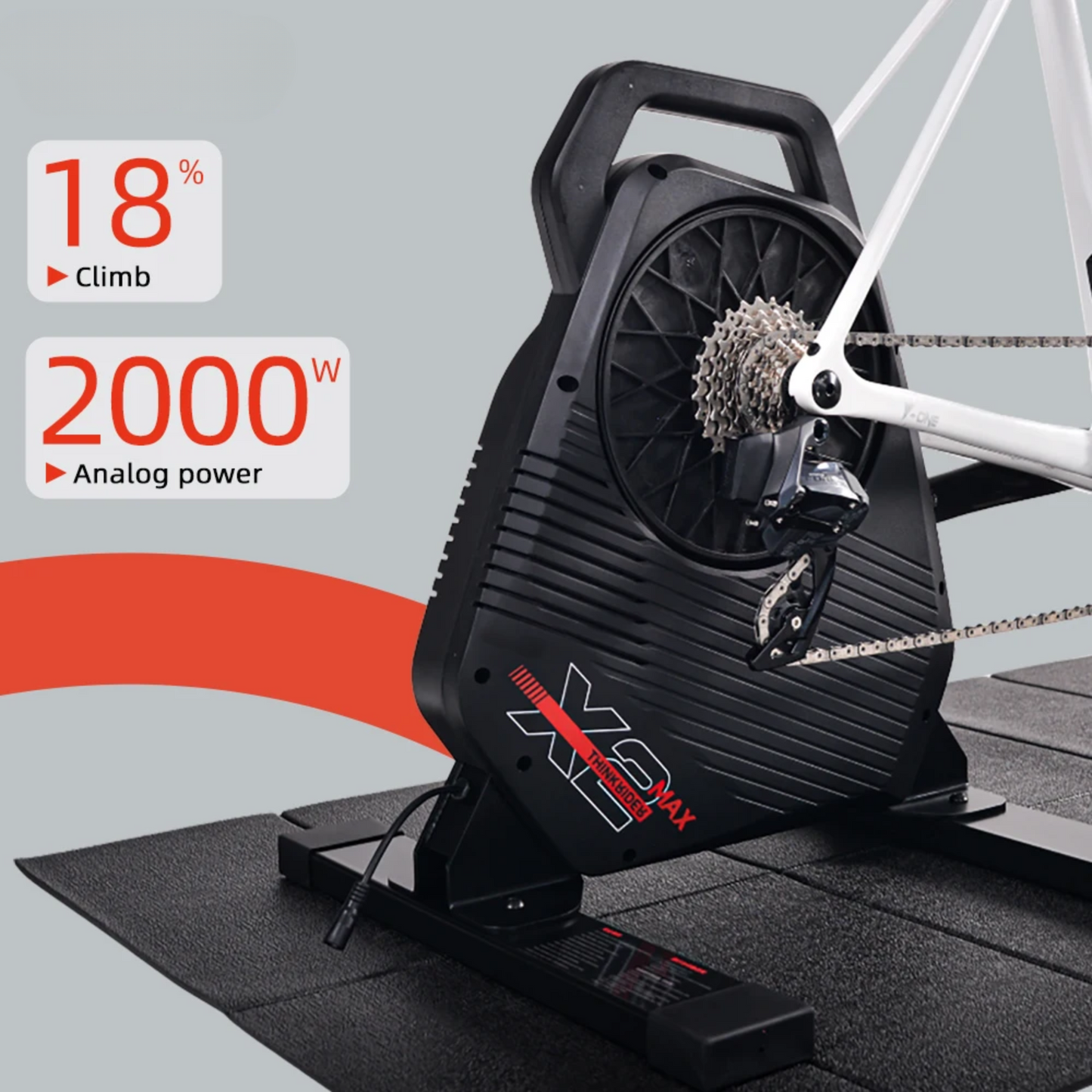 Smart Bike Trainer with Built-in Power Meter for Home