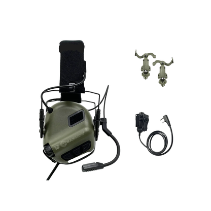 Tactical Noise Reduction Shooting Earmuffs with Helmet Rail Adapter
