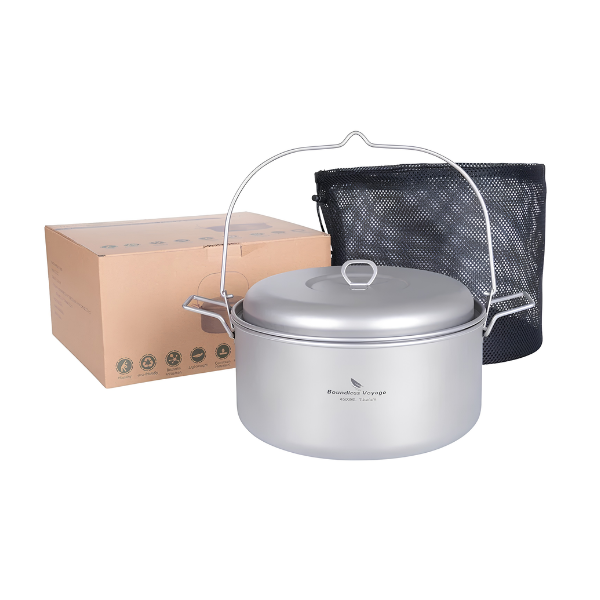 4.5L Titanium Soup Pot Outdoor Camping Cookware