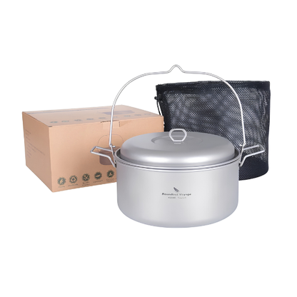 4.5L Titanium Soup Pot Outdoor Camping Cookware