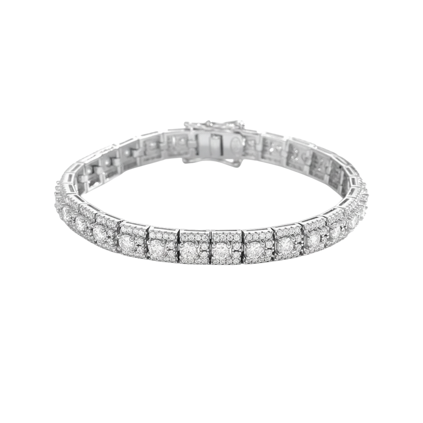 Womens 18cm Diamond Style Moissanite Bracelet