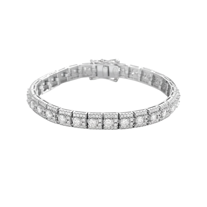 Womens 18cm Diamond Style Moissanite Bracelet