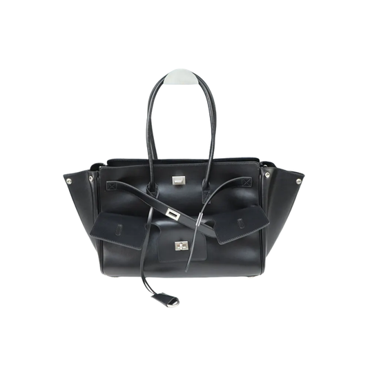 Large Cowhide Leather Tote Bag Top Handle