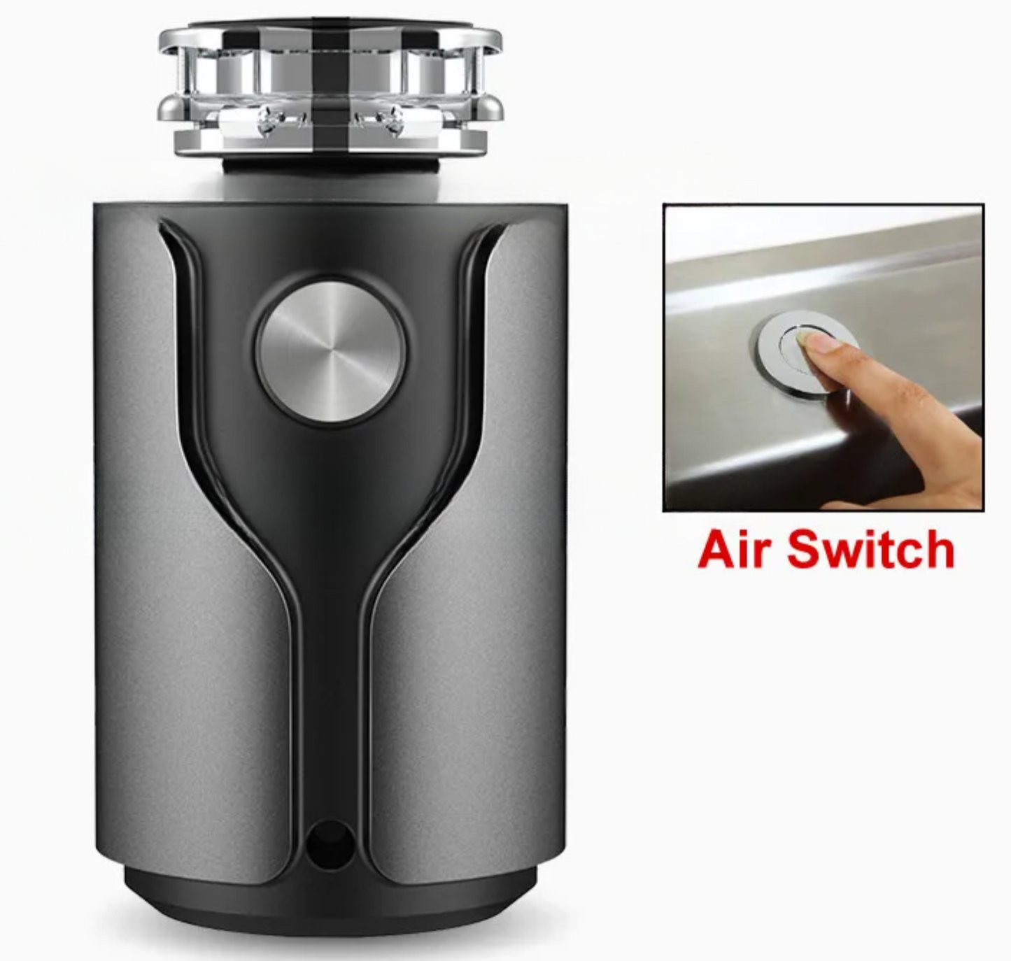 Waste Disposer Grey Wireless Switch Setup 3-Stage