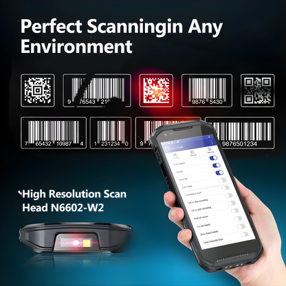 Rugged Android PDA Barcode Scanner with Handle