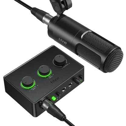 Studio Podcast Kit Dynamic Microphone Audio Mixer for Recording