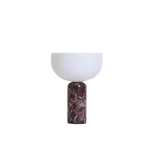 Modern Red Marble Lamp with Portable USB Charging