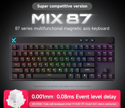 Wired 8K Gaming Keyboard 0.08ms Low Latency Black