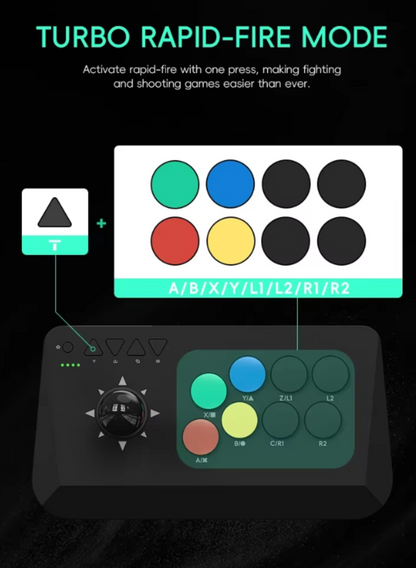 Wireless Arcade Fight Stick 2-Pack Bluetooth Controller Y3A MAX