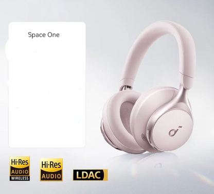 SpaceOne Pink Wireless Earphones with ANC & LDAC