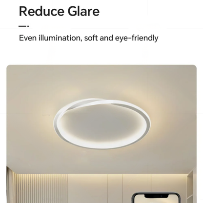 50cm Black Modern LED Ceiling Lamp with Dimming