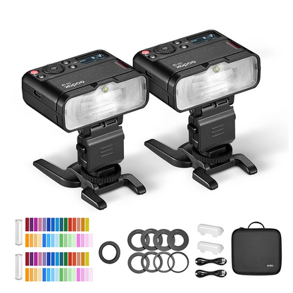 Mini Macro Flash 2-Light Kit with TTL & Color Diffuser