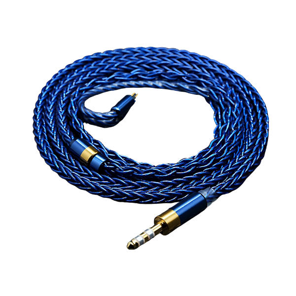 4.4mm Silver Earphone Upgrade Cable 2Pin Audio Wire
