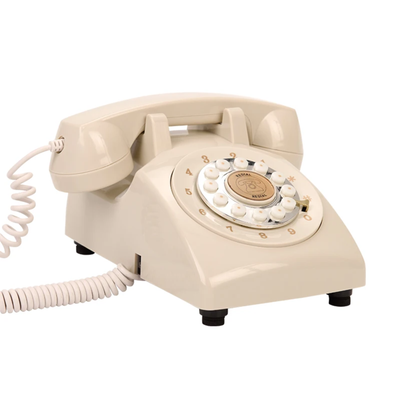 Retro White Telephone Audio Guestbook for Weddings and Events