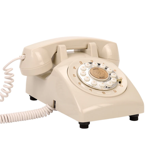 Retro White Telephone Audio Guestbook for Weddings and Events