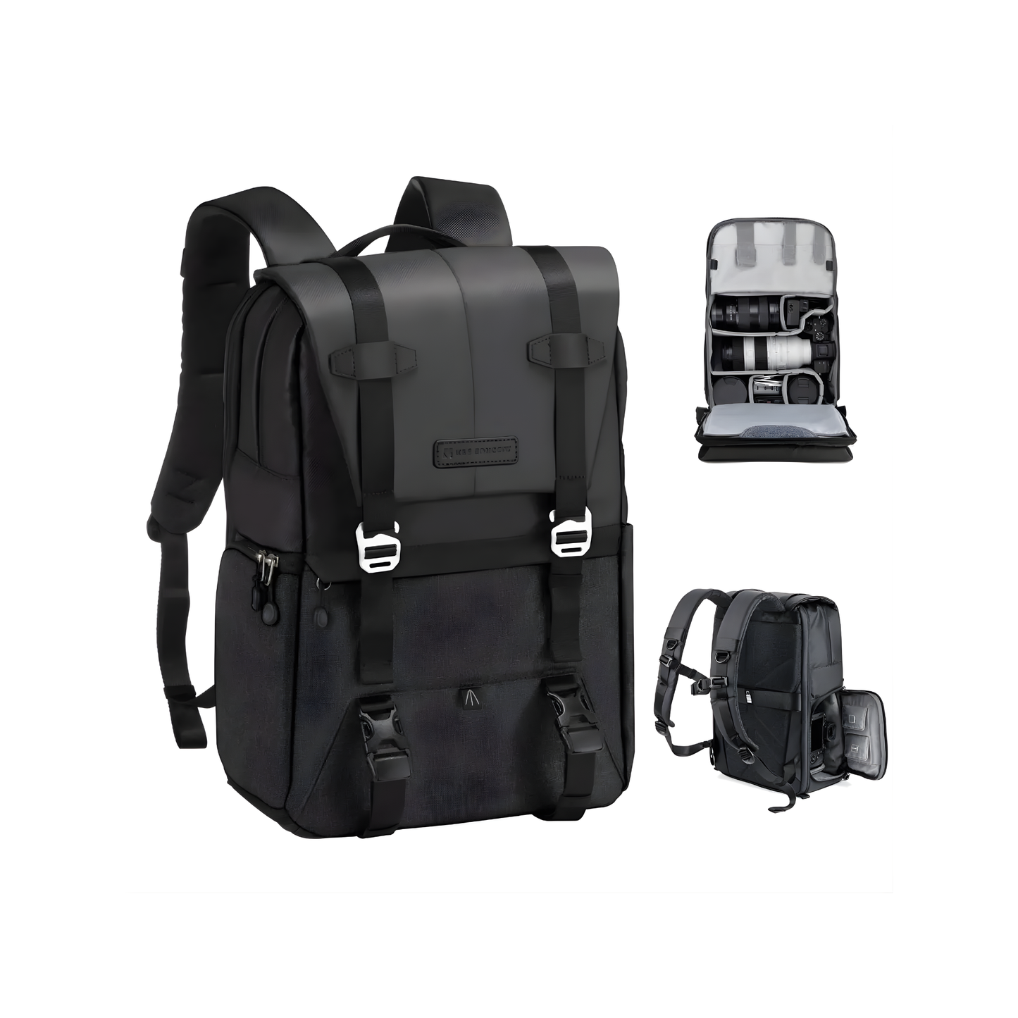 20L Camera Backpack with Laptop Compartment and Rain Cover