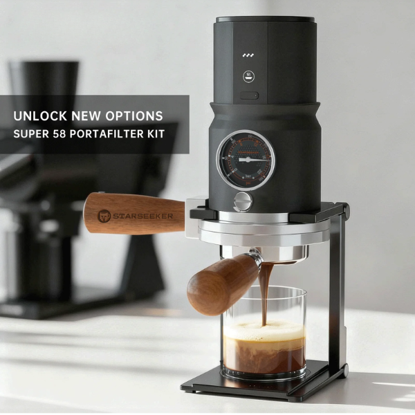 58mm Bottomless Espresso Portafilter with Draining Mat