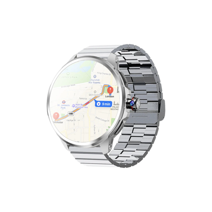 5G Full Netcom Smartwatch 1.95” AMOLED GPS Steel Silver