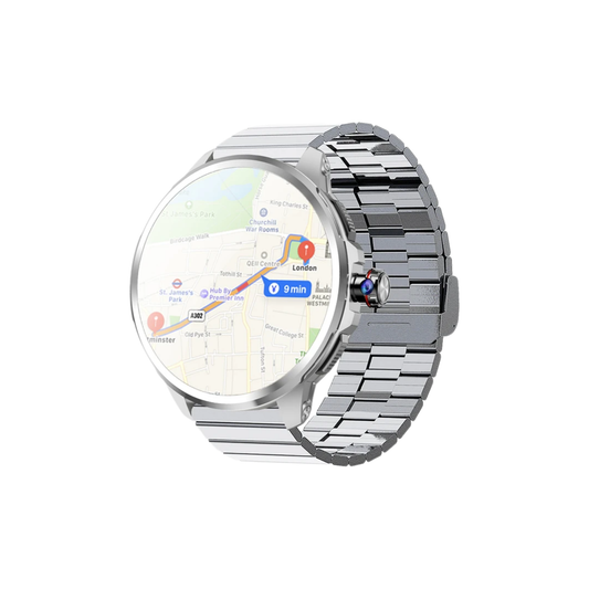 5G Full Netcom Smartwatch 1.95” AMOLED GPS Steel Silver