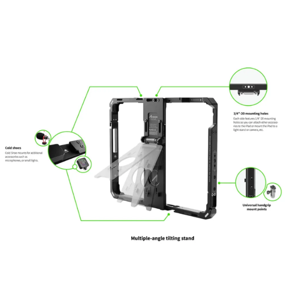 Portable iPad Protective Cage for Live Streaming Monitor